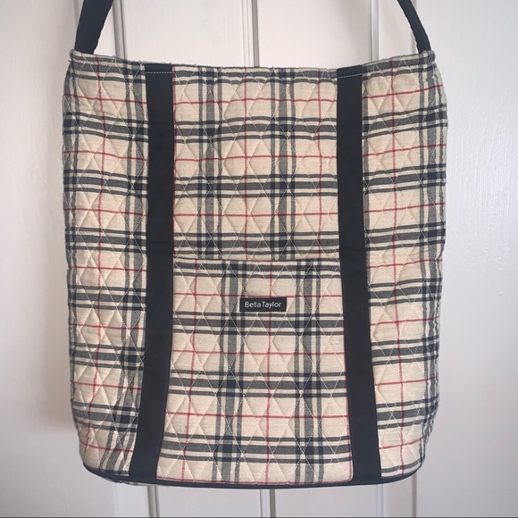 Victorian Heart Bella Taylor Quilted Plaid Washable Cotton Tote Bag - Picture 3 of 9